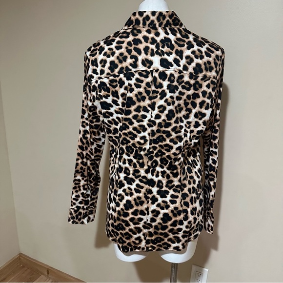 7Avenue design New York company Leopard Print Button Down Shirt - Picture 2 of 7